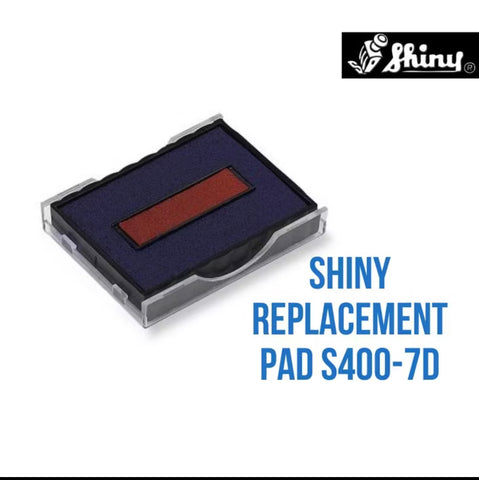 Shiny Replacement Ink Pad S-400-7d For Stamp S-401 And S-402 Dual Color - Black Red