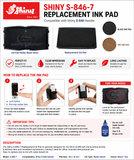 Shiny S846-7 Replacement Ink Pad