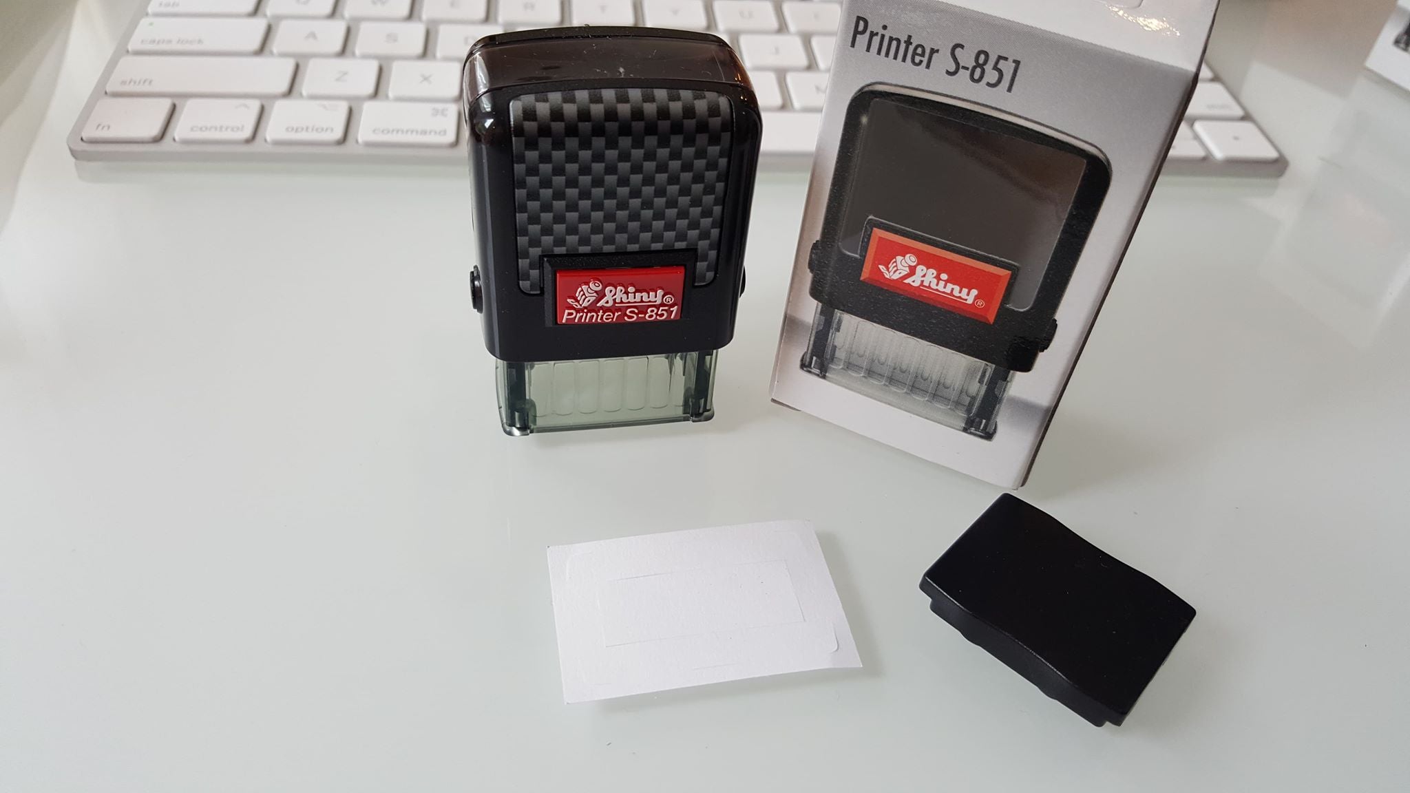 Shiny S-851 Self-inking Stamp Printer with Key Chain