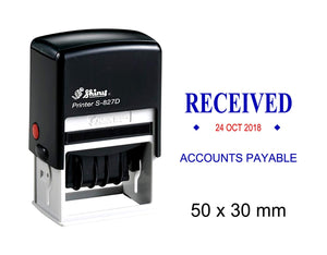 Shiny S-827D  Printer Self Inking Stamp with Dater