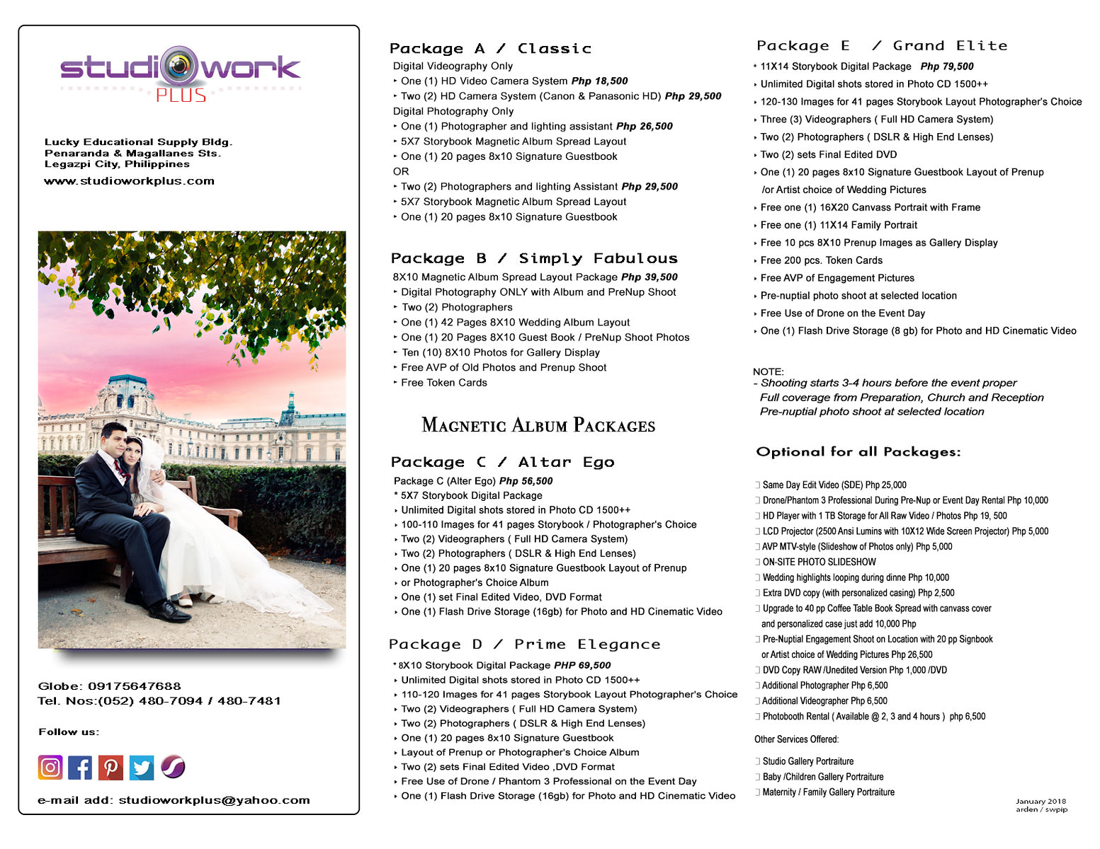 Grand Elite Package 11X14 Wedding  Album | Video Art Film Package