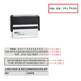 COLOP 25  Printer Self-Inking Rubber Stamp (plate)