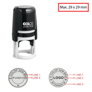 Colop R30 Self Inking Rubber Stamp (Round)